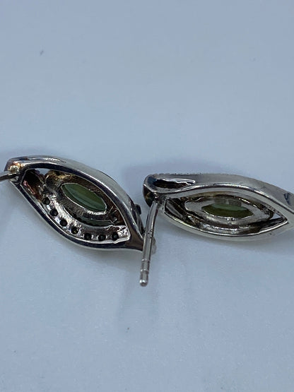 Aretes de Plata Circonia Verde Olivo — Taxco 925 — foto 5