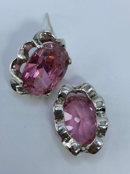 Aretes de Plata Circonia Rosa — Taxco 925 — foto 5