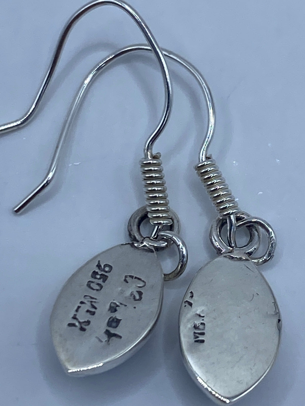 Aretes de Plata Ópalo de Fuego Azul — Taxco 950 — foto 5