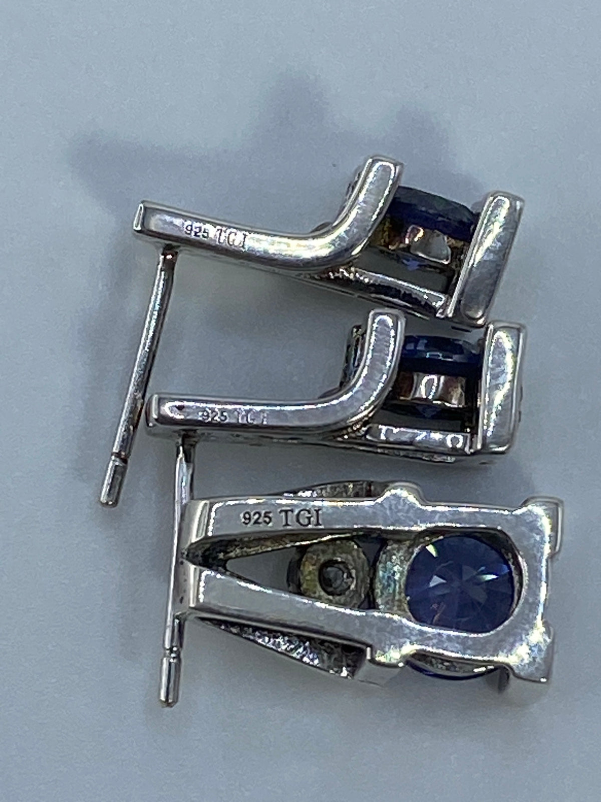 Aretes de Plata con Circonia Azul — Taxco 925 — foto 5