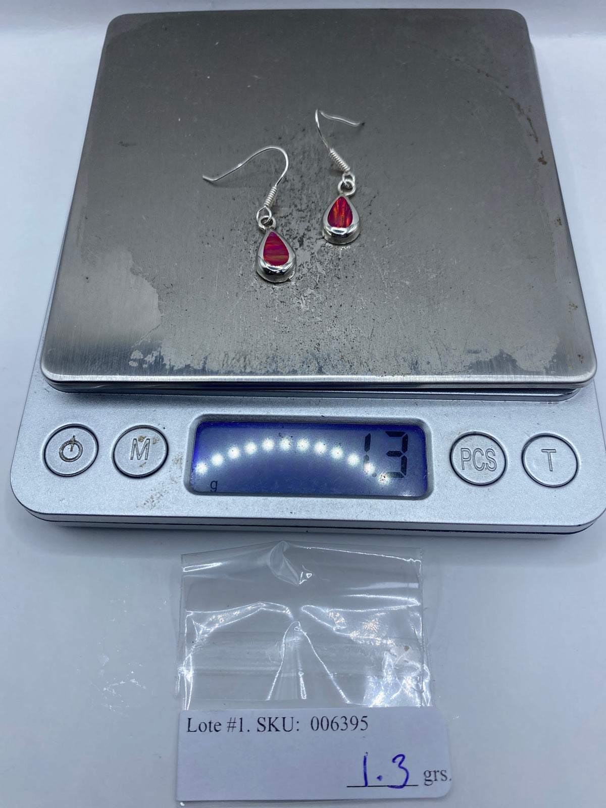 Aretes Plata Ópalo de Fuego Rosa — Taxco 925 — foto 6