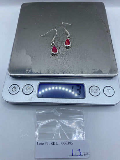 Aretes Plata Ópalo de Fuego Rosa — Taxco 925 — foto 6