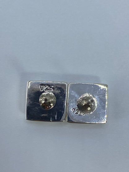 Aretes de Plata con Ópalo de Fuego — Taxco 925 — foto 5