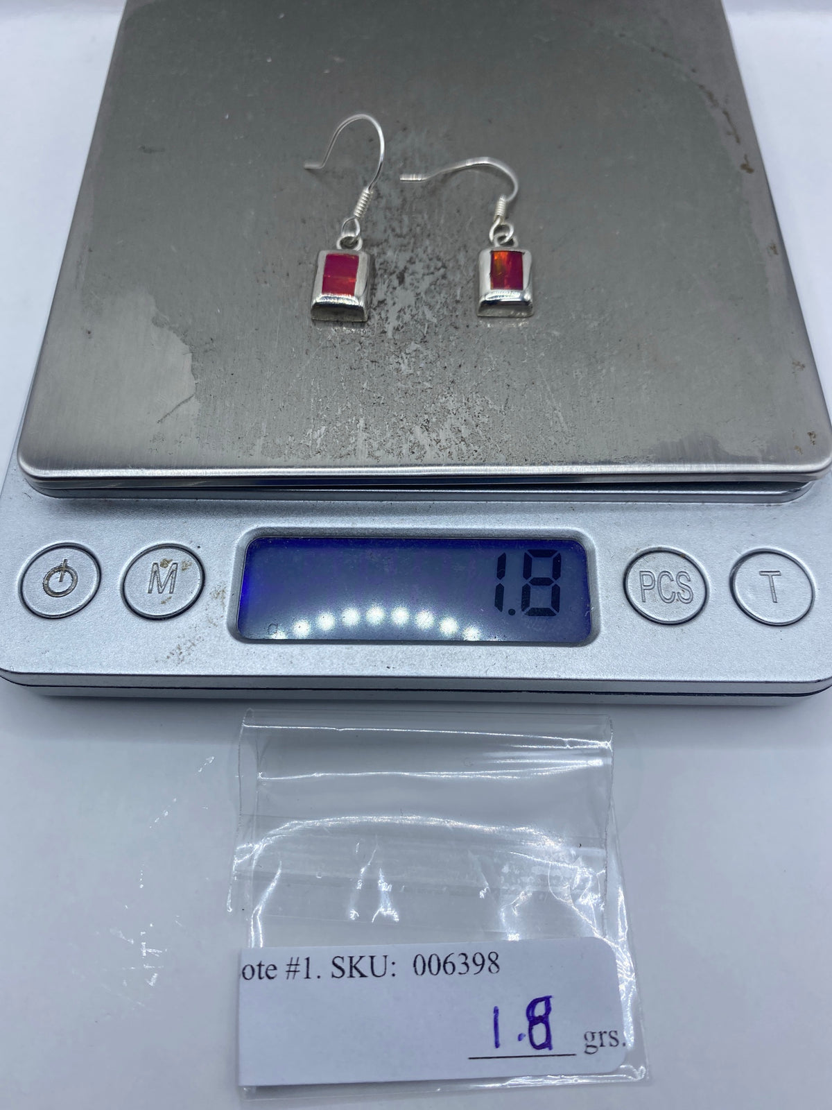 Aretes Plata Ópalo de Fuego Rosa — Taxco 925 — foto 6