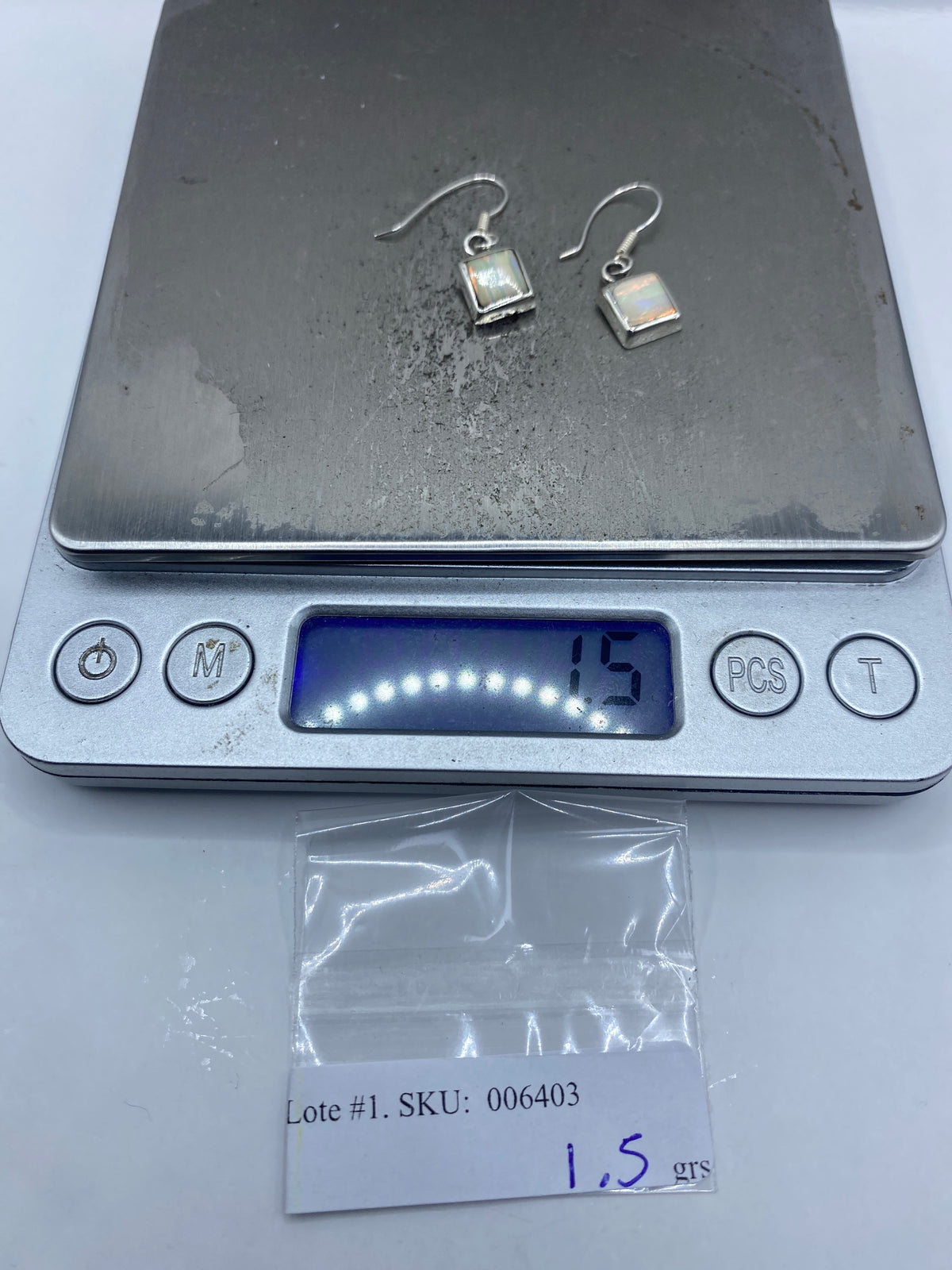 Aretes de Plata con Ópalo de Fuego — Taxco 925 — foto 6
