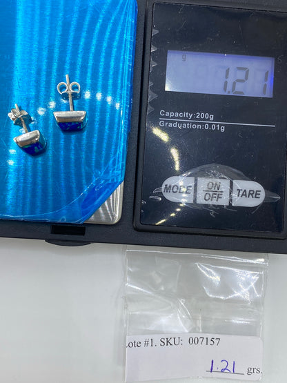 Aretes de Plata Ópalo de Fuego Verde Limón — Taxco — foto 6