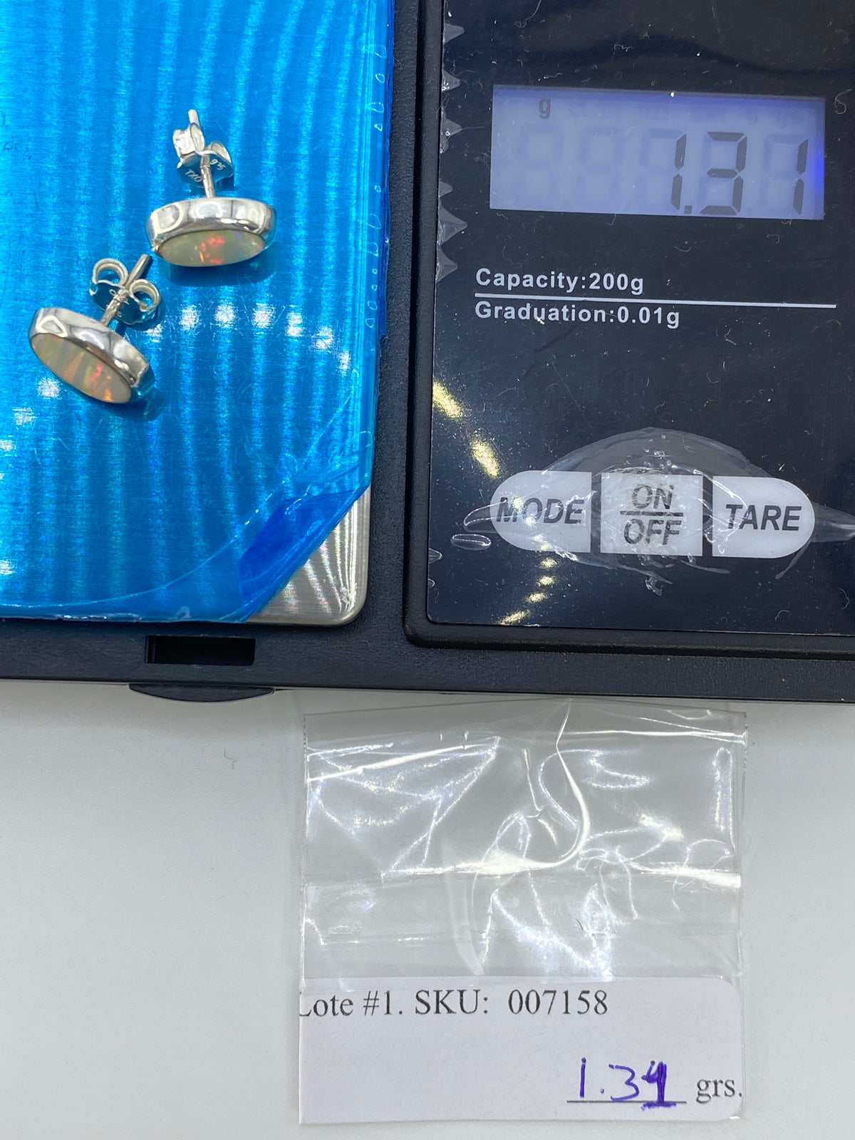 Aretes de Plata con Ópalo de Fuego — Taxco 925 — foto 6