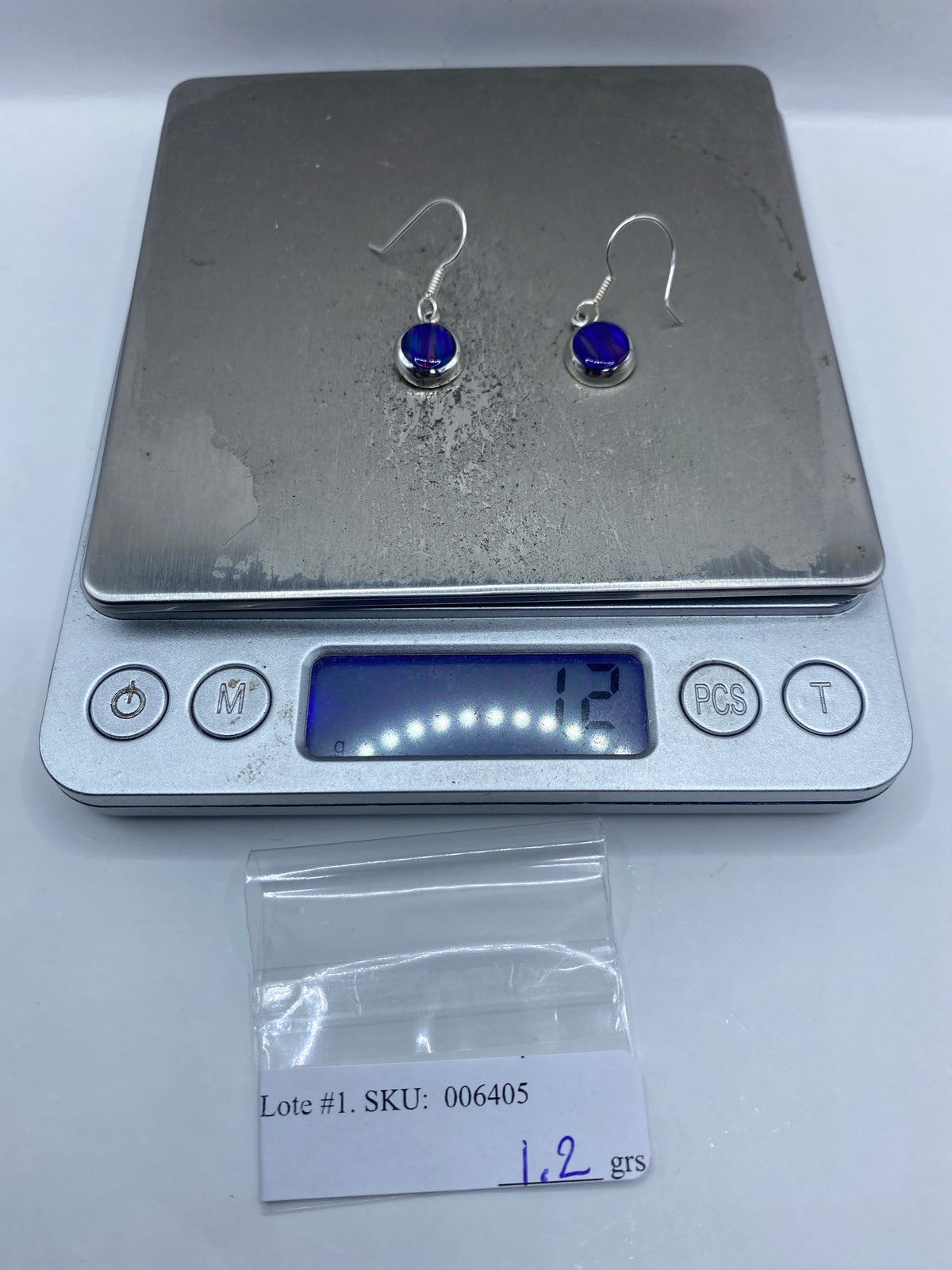 Aretes Plata Ópalo de Fuego Azul — Taxco 925 — foto 6