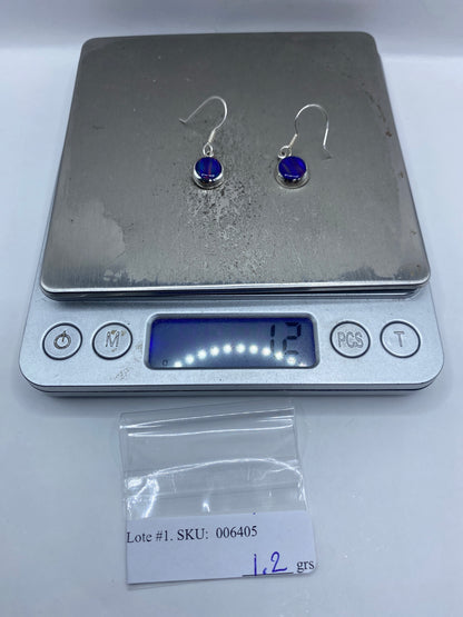 Aretes Plata Ópalo de Fuego Azul — Taxco 925 — foto 6