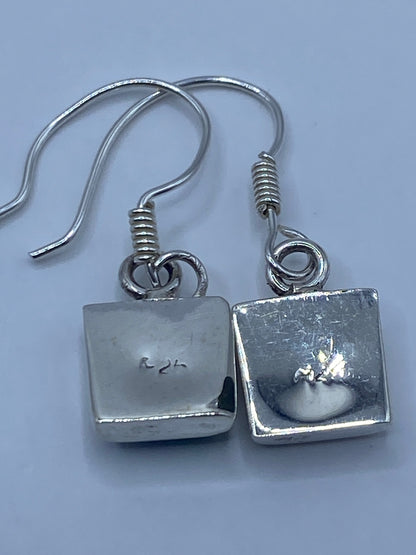 Aretes Plata Ópalo de Fuego Azul — 2.5 cm — foto 5