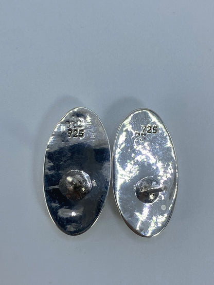 Aretes de Plata con Ópalo de Fuego Verde — Taxco 925 — foto 5