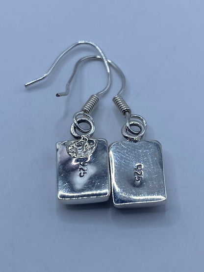 Aretes Plata Ópalo de Fuego Cuadrados — Taxco 925 — foto 5