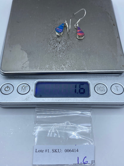 Aretes de Plata con Ópalo de Fuego — Taxco 950 — foto 6