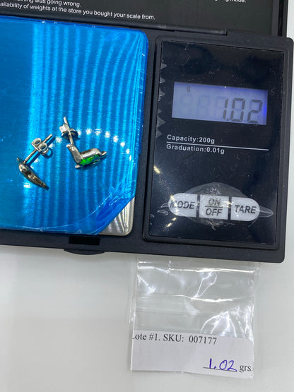 Aretes de Plata Ópalo de Fuego Verde Limón — Taxco — foto 6