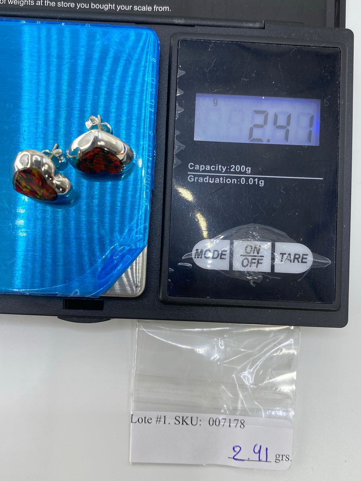 Aretes de Plata Ópalo de Fuego Multicolor — Taxco 925 — foto 6