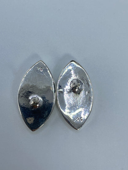 Aretes Plata Ópalo de Fuego Verde Limón — Taxco 925 — foto 5