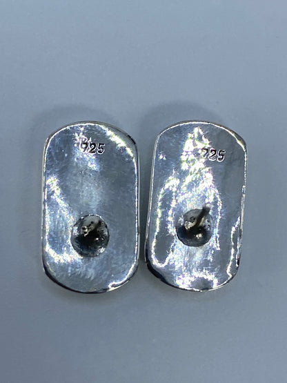 Aretes de Plata con Ópalo de Fuego — Taxco 925 — foto 5