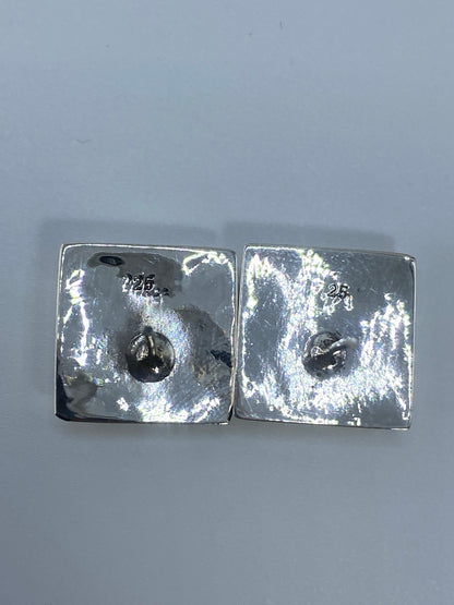 Aretes de Plata con Ópalo de Fuego — Taxco 925 — foto 5