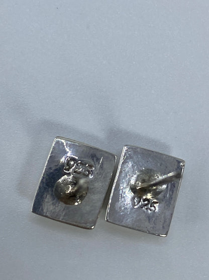 Aretes Plata Ópalo de Fuego Verde Limón — Taxco 925 — foto 5