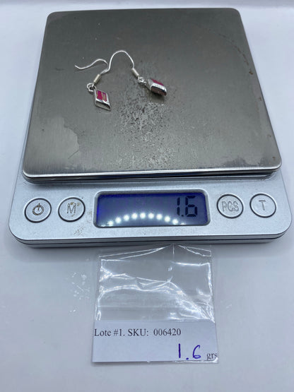 Aretes de Plata Opalo de Fuego Rosa — Taxco 925 — foto 6