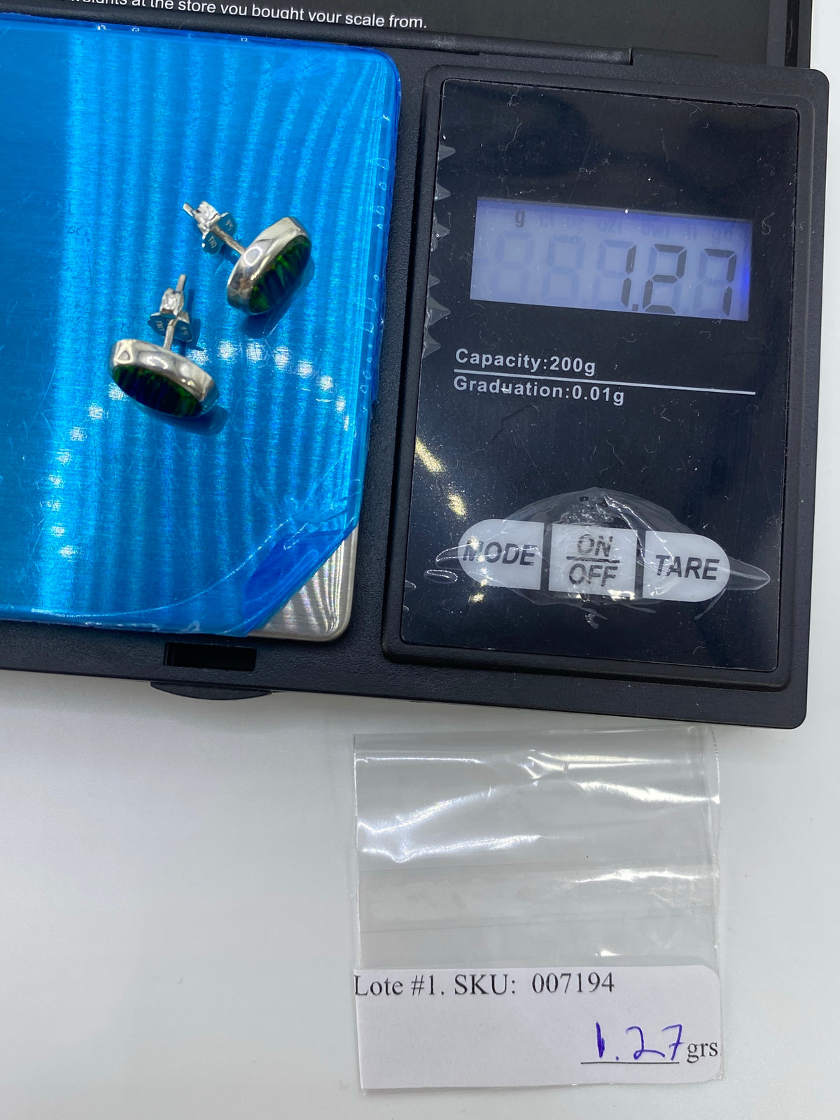 Aretes Plata Ópalo de Fuego Verde — Taxco 925 — foto 6