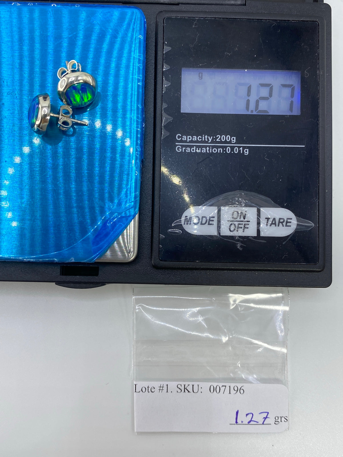 Aretes Plata Ópal de Fuego Verde Limón — Taxco 925 — foto 6