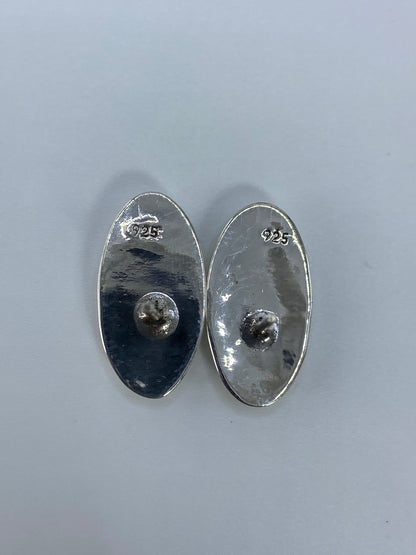 Aretes de Plata con Ópalo de Fuego — Taxco 925 — foto 5