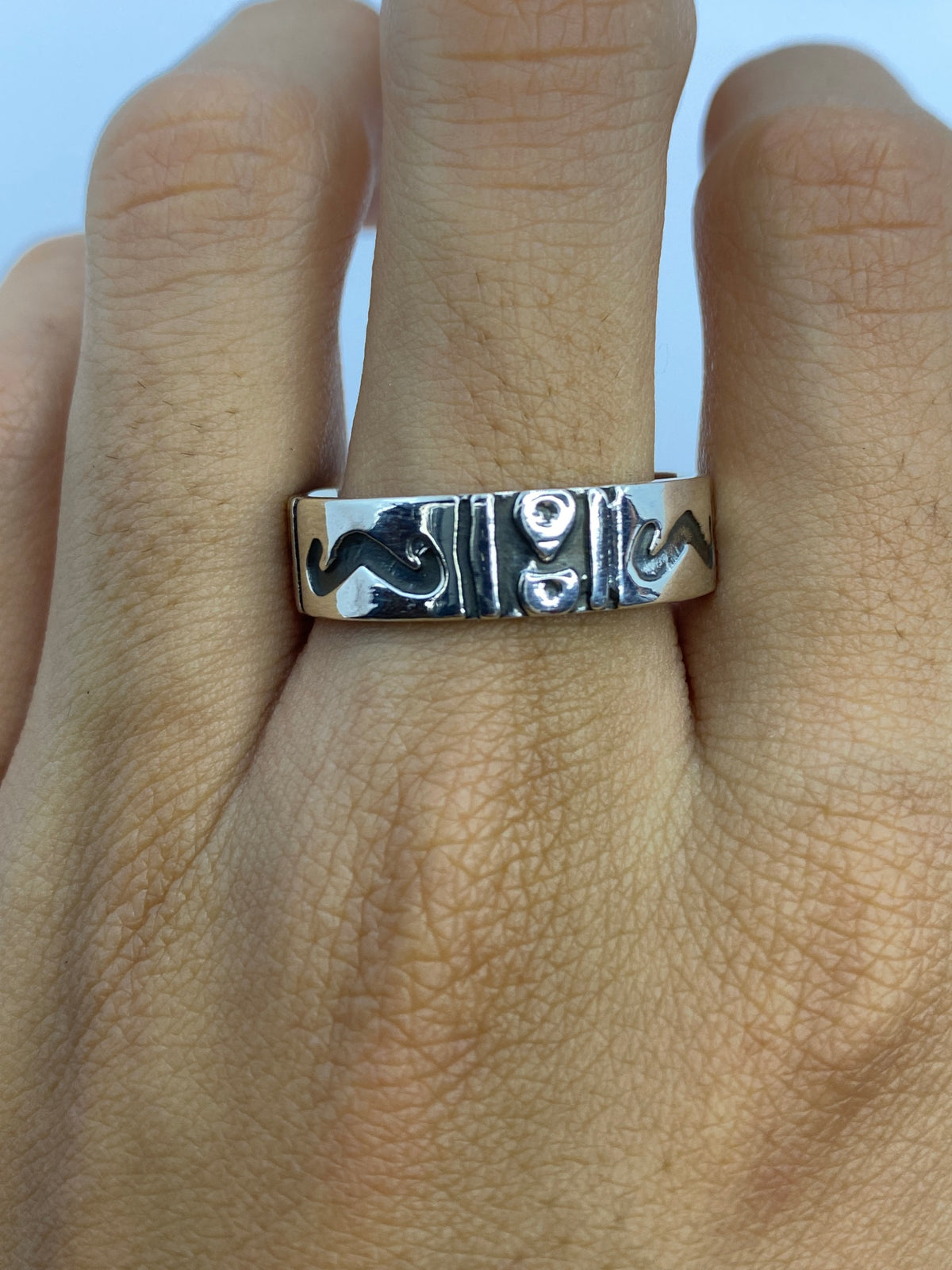 Anillo Plata Repujado Geométrico — Taxco 925 — foto 5