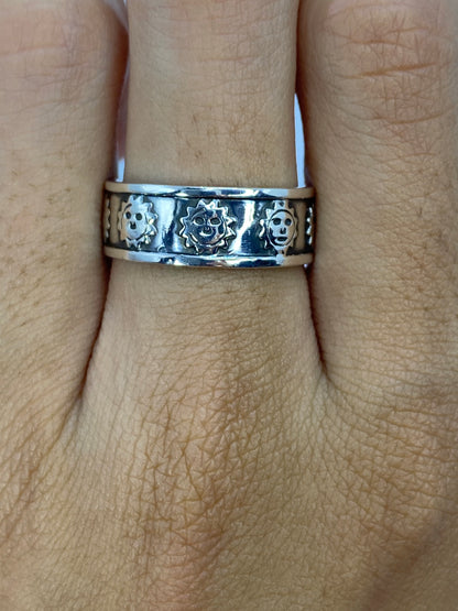 Anillo de Plata Repujado Calaveras — Taxco 925 — foto 5