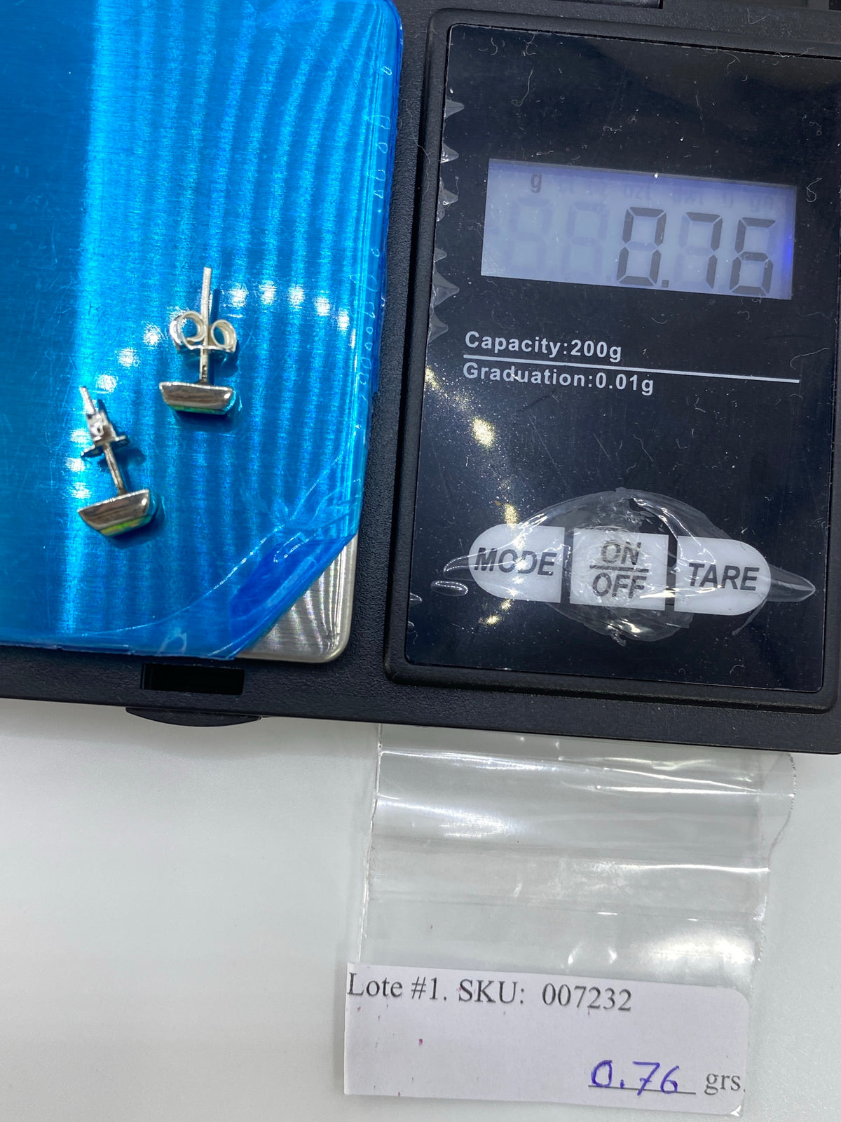 Aretes de Plata Ópalo de Fuego Verde Limón — Taxco 925 — foto 6