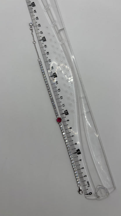 Pulsera de Plata con Circonia Engastada a Mano — foto 5