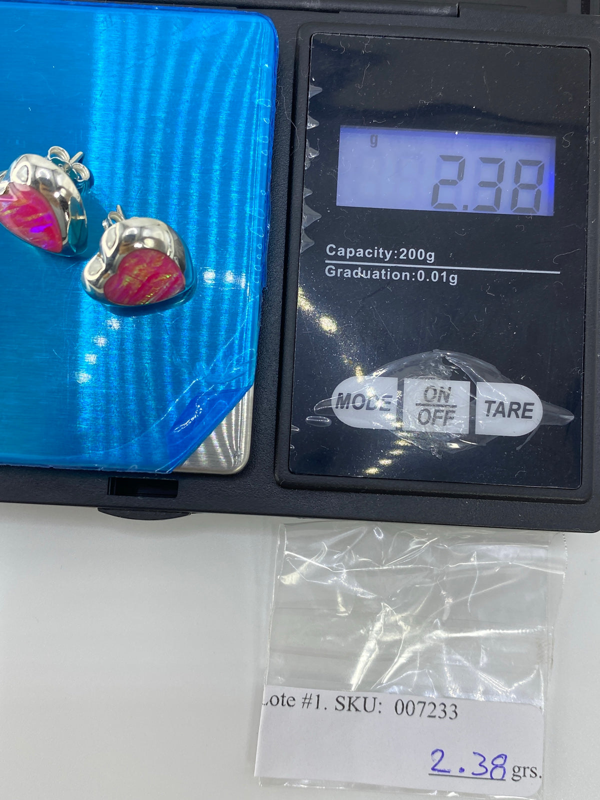Aretes de Plata con Opalo de Fuego Verde — Taxco 925 — foto 6