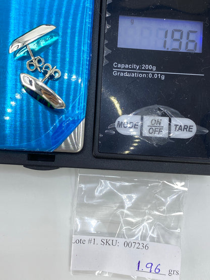 Aretes de Plata con Ópalo de Fuego Verde — Taxco 925 — foto 6