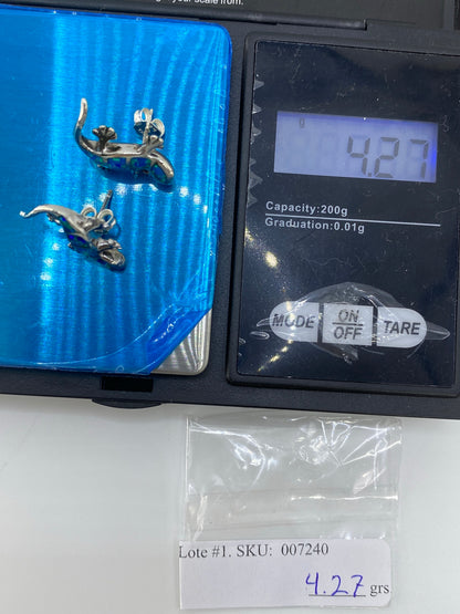 Aretes de Plata Ópalo de Fuego Verde Limón — Taxco 925 — foto 6