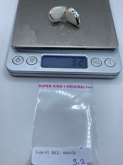 Aretes de Plata Ópalo de Fuego — Taxco 925 — foto 6