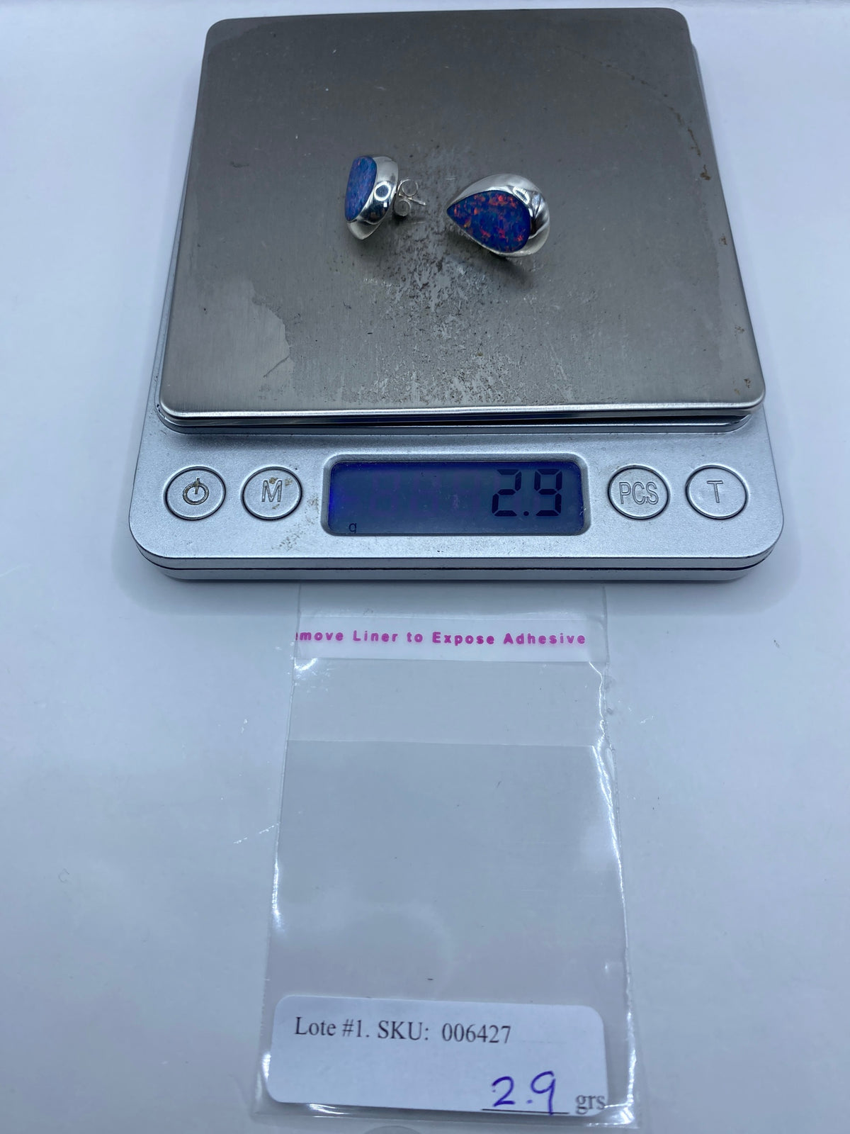 Aretes de Plata con Ópalo de Fuego — Taxco 925 — foto 6