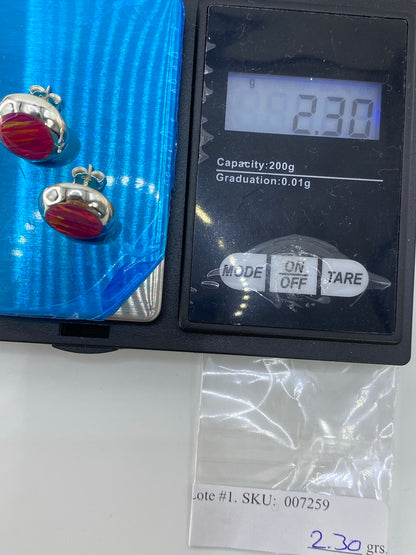Aretes de Plata Ópalo de Fuego Rosa — Taxco 925 — foto 6