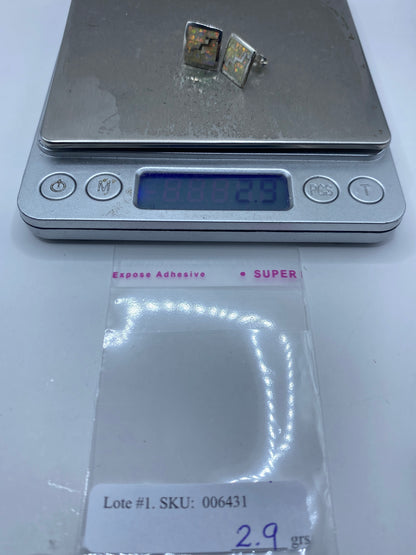 Aretes Plata 950 con Ópalo de Fuego — Taxco — foto 6