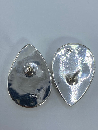 Aretes de Plata con Ópalo de Fuego Rosa — Taxco — foto 5