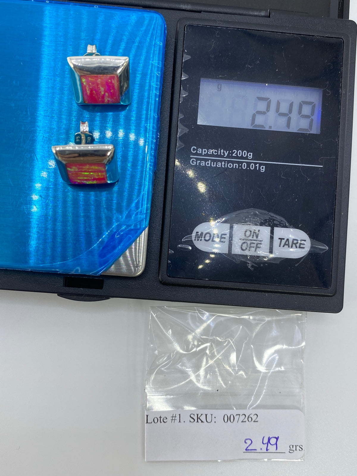 Aretes de Plata con Ópalo de Fuego Verde Limón — foto 6