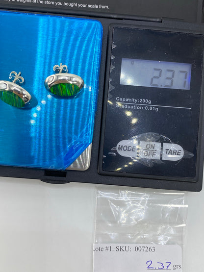 Aretes de Plata con Ópalo de Fuego — Taxco 925 — foto 6