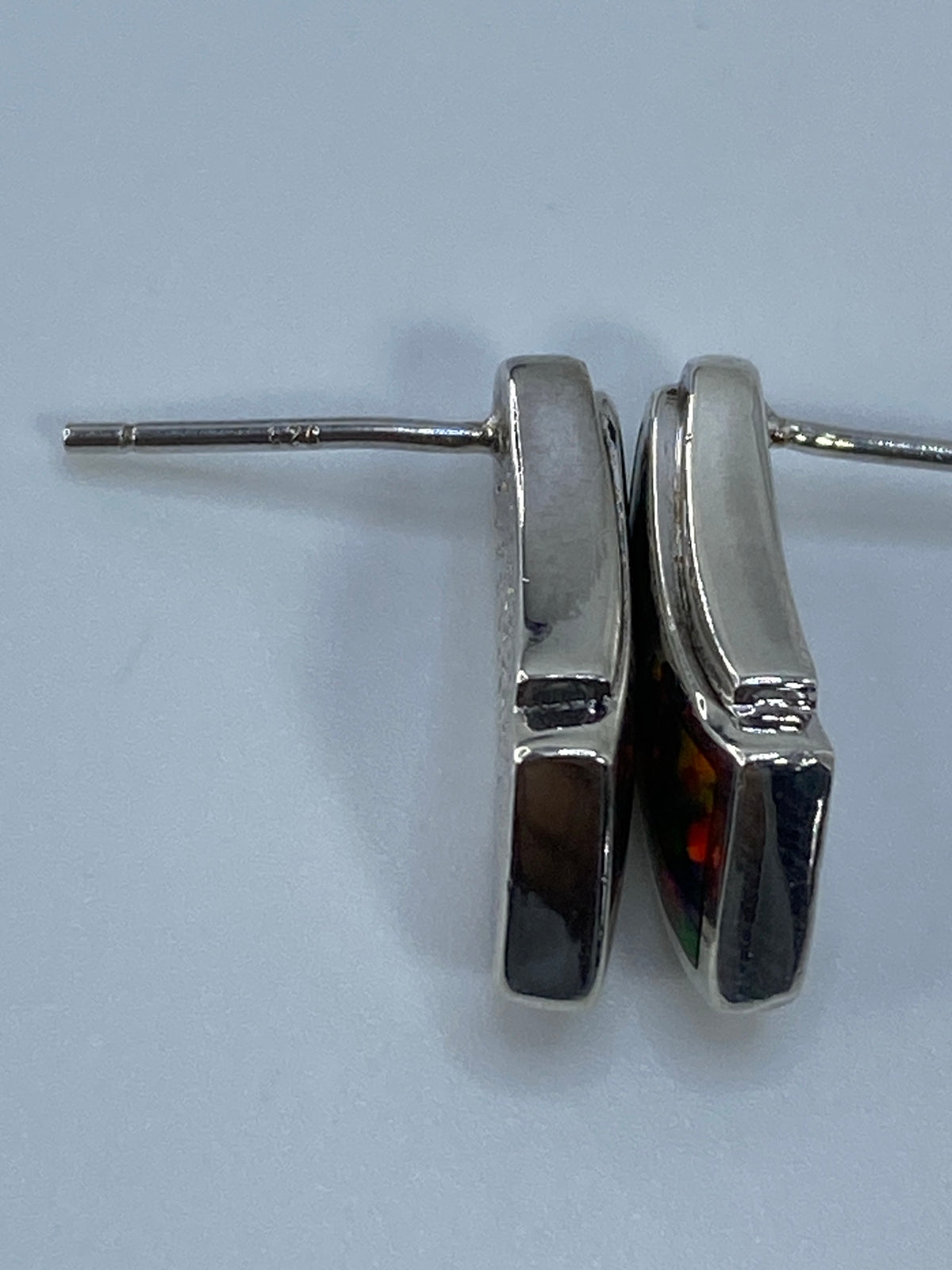 Aretes de Plata con Ópalo de Fuego — Taxco 925 — foto 5