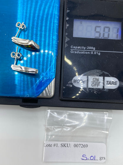 Aretes de Plata con Ópalo de Fuego — Taxco 925 — foto 6