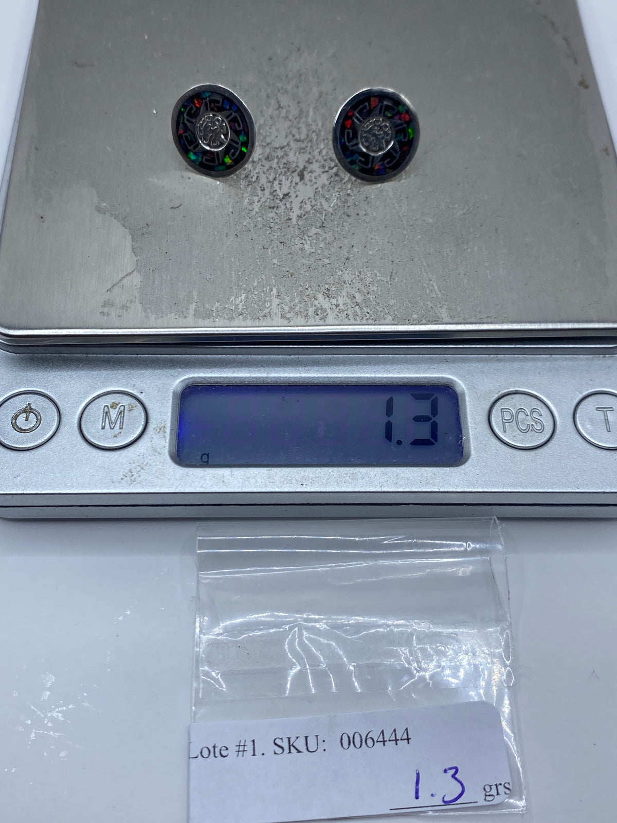 Aretes de Plata con Ópalo de Fuego — Taxco 925 — foto 6