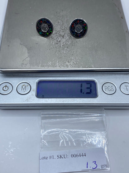 Aretes de Plata con Ópalo de Fuego — Taxco 925 — foto 6