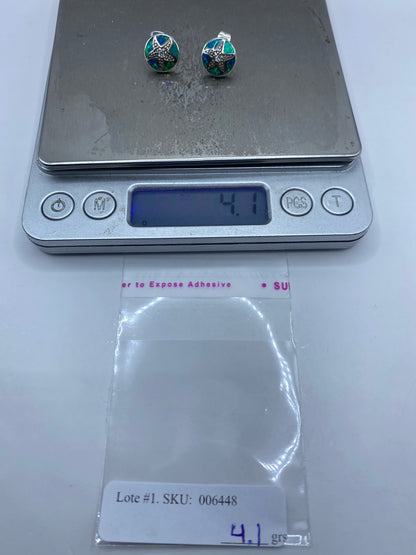 Aretes de Plata con Ópalo de Fuego — Taxco 925 — foto 6