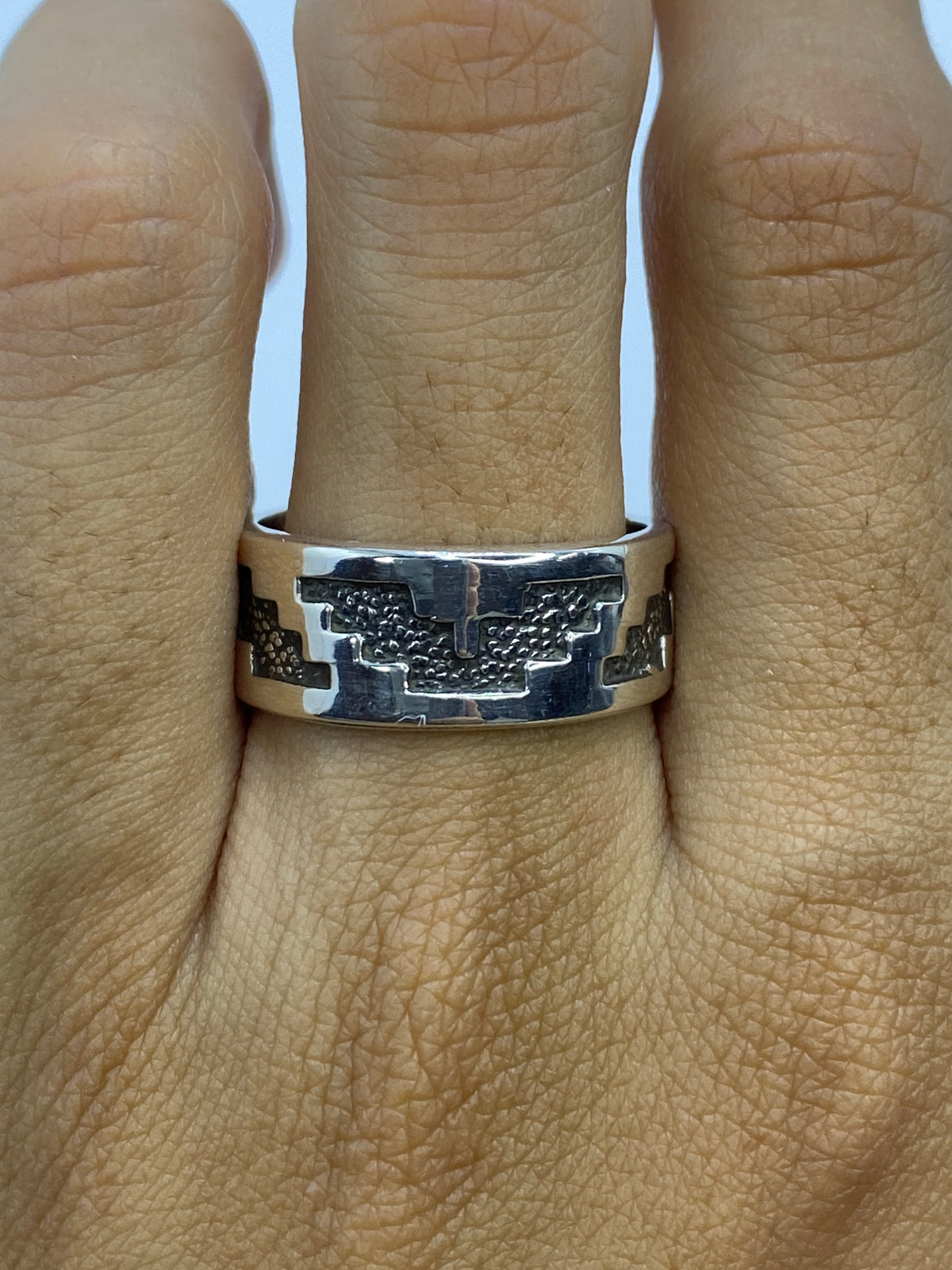 Anillo Repujado Prehispánico — Plata 925 Taxco — foto 5