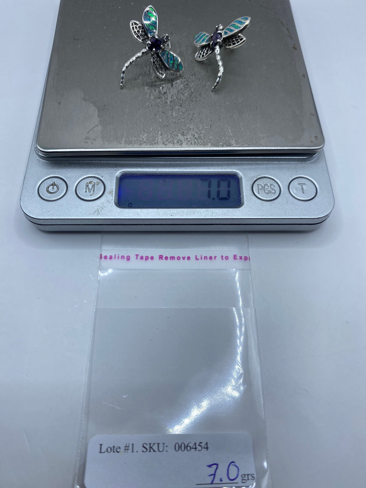 Aretes de Plata Libélula Ópalo de Fuego — Taxco 950 — foto 6