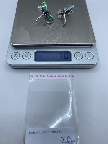 Aretes de Plata Libélula Ópalo de Fuego — Taxco 950 — foto 6