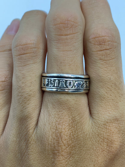 Anillo de Plata 925 Banda Símbolos Grabados — Taxco — foto 5